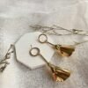 Boucles d'oreilles cône métallisé