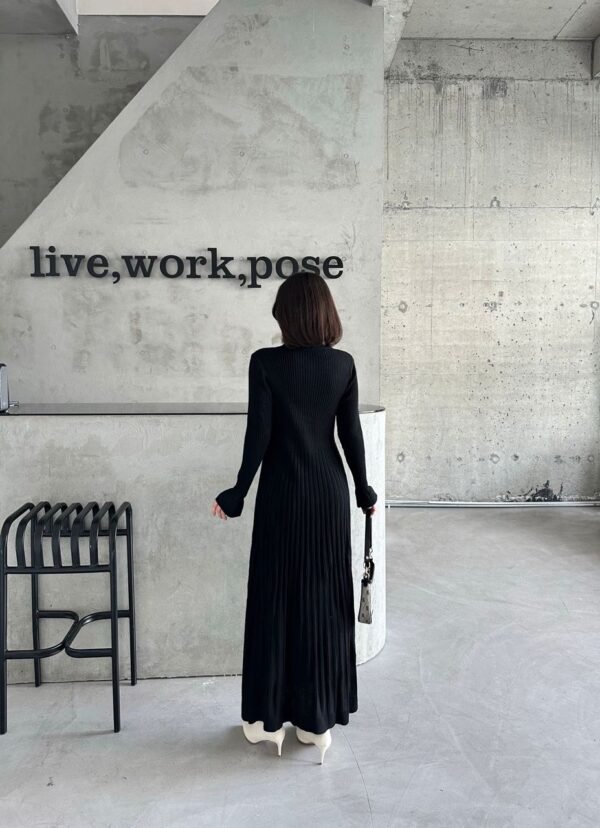 Robe pull longue noire