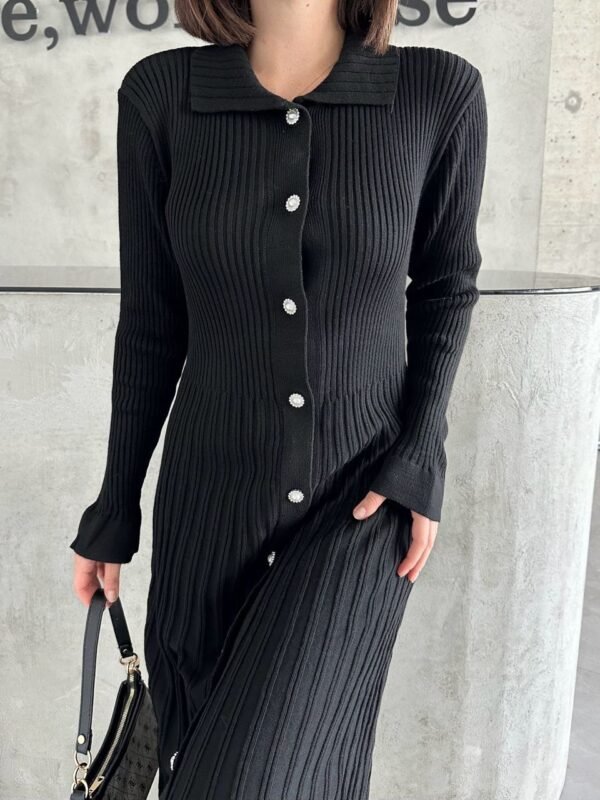 Robe pull longue noire