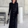 Robe pull longue noire
