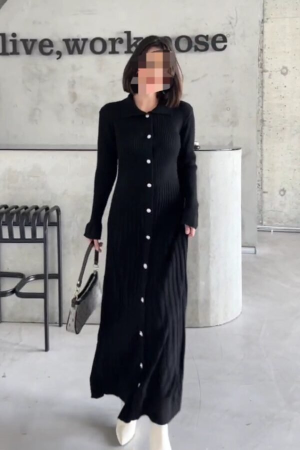 Robe pull longue noire
