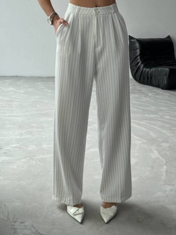 Pantalon tailleur blanc