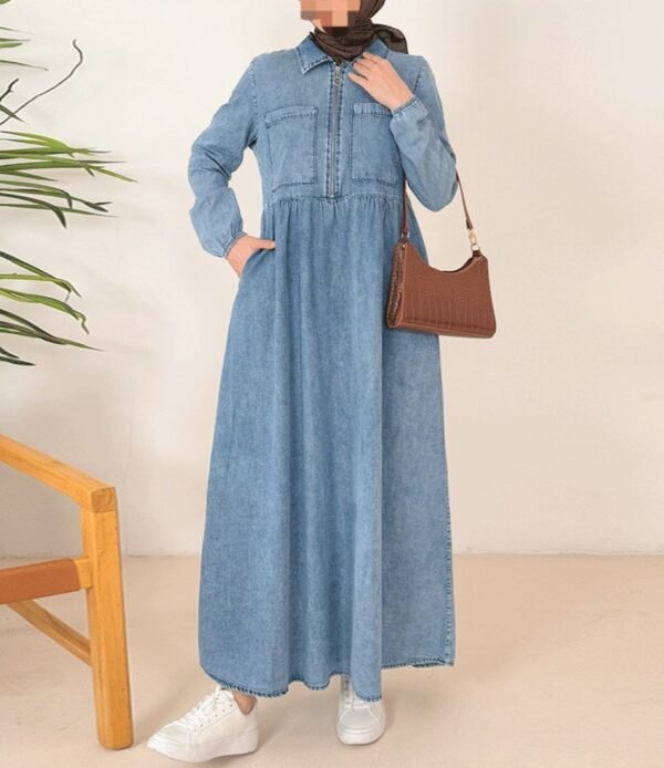 Robe en jean bleue