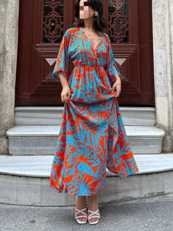 IMG_20240926_151238_809 Robe imprimée turquoise orange
