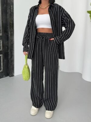 Ensemble chemise pantalon noire