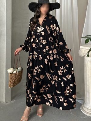 Robe noire rose gold